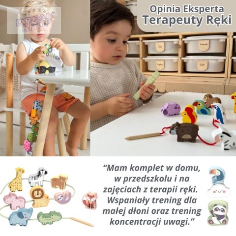 TOOKY TOY Klocki Koraliki Przeplatanka do Nawlekania Morskie Zwierzęta