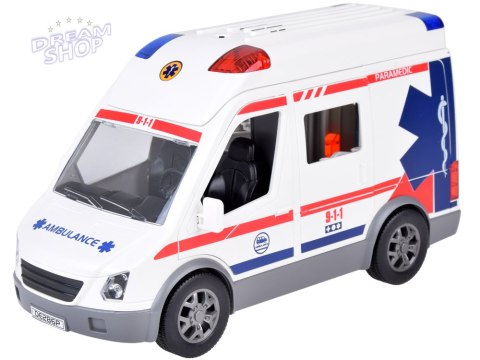 Interaktywna karetka Ambulans nosze figurki światło dźwięk ZA5456