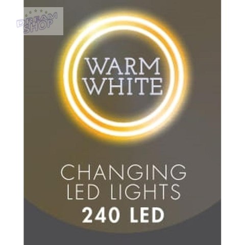 LAMPKI CHOINKOWE KURTYNA ŚWIETLNA ZEW/WEW 240 LED 600X60CM Z PILOTEM CIEPŁY BIAŁY