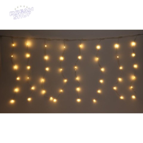 LAMPKI CHOINKOWE KURTYNA ŚWIETLNA ZEW/WEW 120 LED 300X60CM Z PILOTEM CIEPŁY BIAŁY