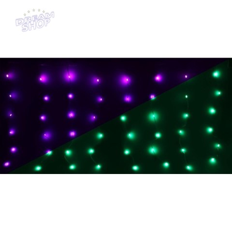 LAMPKI CHOINKOWE KURTYNA ŚWIETLNA ZEW/WEW 240 LED 600X60CM Z PILOTEM RGB KOLOR