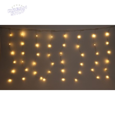 LAMPKI CHOINKOWE KURTYNA ŚWIETLNA ZEW/WEW 400 LED WW 200X200CM Z PILOTEM CIEPŁY BIAŁY