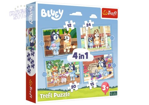 Puzzle 4w1 Bluey I Jej Świat Trefl 34637