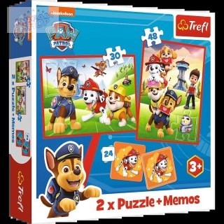 Puzzle + Memos 2w1 Psi Patrol Psia Ekipa W Akcji Trefl 93337