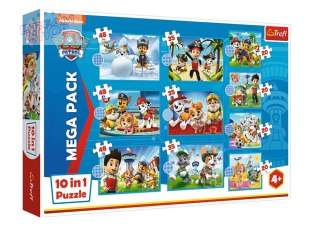 Puzzle Psi Patrol 10w1 Niezawodna druzyna Psiego Patrolu Trefl 96001