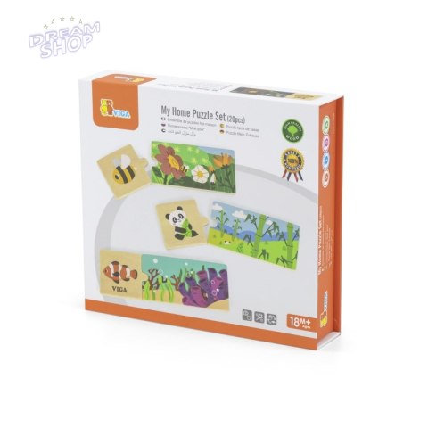 VIGA Puzzle Logiczne ze Zwierzętami Układanka VIGA Puzzle Logiczne ze Zwierzętami Układanka