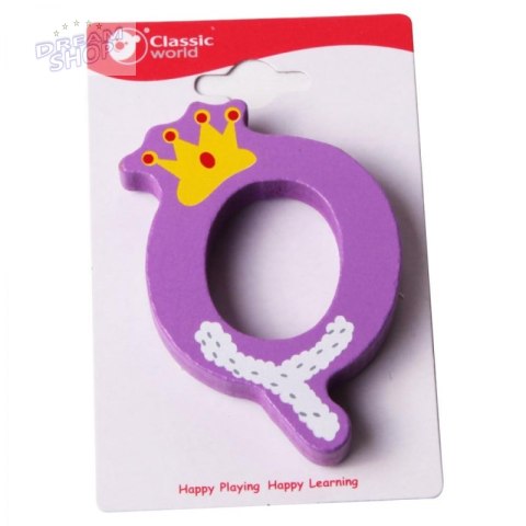 CLASSIC WORLD Drewniana Literka R CLASSIC WORLD Drewniana Literka R