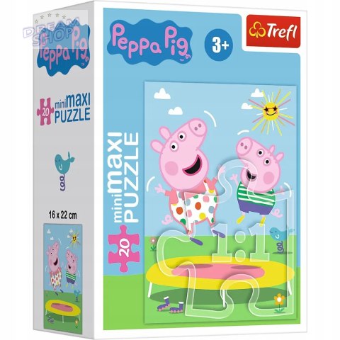Puzzle 20 miniMAXI Świnka Peppa 20 elementów Peppa Pig 3+ Trefl 21125