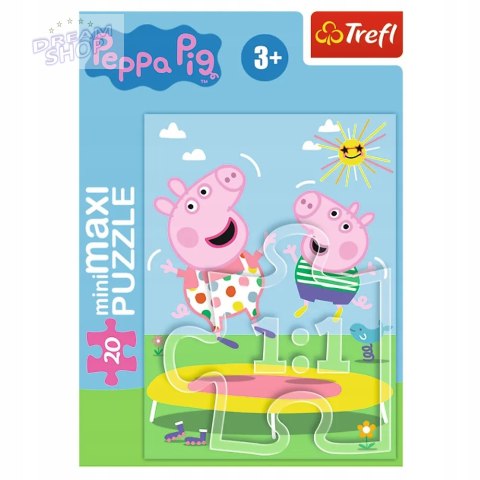 Puzzle 20 miniMAXI Świnka Peppa 20 elementów Peppa Pig 3+ Trefl 21125