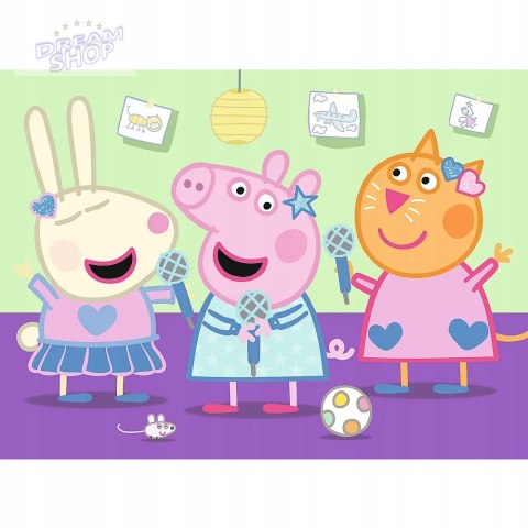 Puzzle 20 miniMAXI Świnka Peppa karaoke 20 el Peppa Pig 3+ Trefl 21126