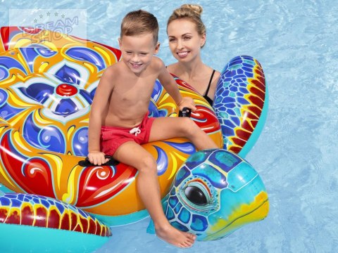 Bestway Dmuchany materac z uchwytami ŻÓŁW Nadruk Majolika 183x173cm 41523 Bestway Dmuchany materac z uchwytami ŻÓŁW Nadruk Majolika 183x173cm 41523