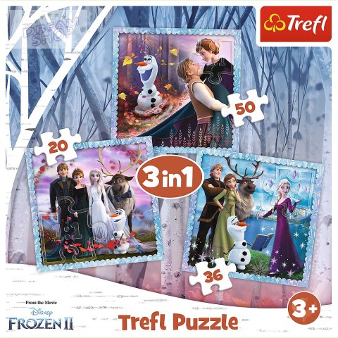 Puzzle 3w1 Kraina Lodu Magiczna opowieść Trefl 34853 Puzzle 3w1 Kraina Lodu Magiczna opowieść Trefl 34853