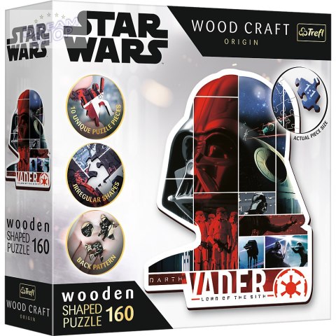 Puzzle drewniane Star Wars 160 el. Darth Vader Trefl 20190 Puzzle drewniane Star Wars 160 el. Darth Vader Trefl 20190