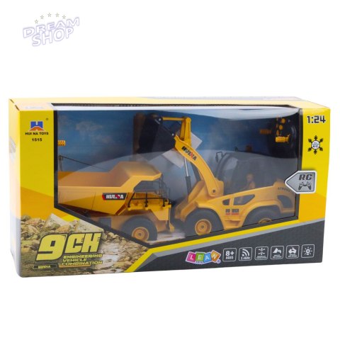 Zestaw Ładowarka Spychacz Wywrotka 1:24 Zdalnie Sterowane RC 2w1 Zestaw Ładowarka Spychacz Wywrotka 1:24 Zdalnie Sterowane RC 2w1