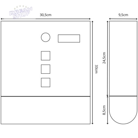 SKRZYNKA NA LISTY 30X9.5X34CM 1067520 SASKA GARDEN SKRZYNKA NA LISTY 30X9.5X34CM 1067520 SASKA GARDEN