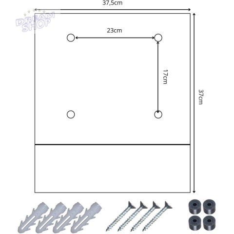 SKRZYNKA NA LISTY 37X37X10.5CM 1067551 SASKA GARDEN SKRZYNKA NA LISTY 37X37X10.5CM 1067551 SASKA GARDEN