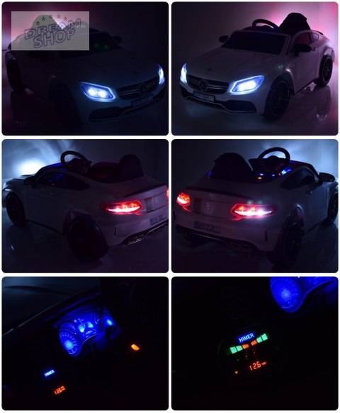 MERCEDES C 63 S COUPE, MIĘKKIE SIEDZENIE , MIEKKIE KOŁA, SYSTEM ESW, 5 PUNKTOWE PASY /QY-1588 MERCEDES C 63 S COUPE, MIĘKKIE SIEDZENIE , MIEKKIE KOŁA, SYSTEM ESW, 5 PUNKTOWE PASY /QY-1588