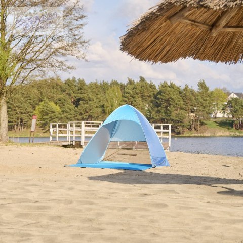 Namiot plażowy ogrodowy samorozkładający niebieski Namiot plażowy ogrodowy samorozkładający niebieski