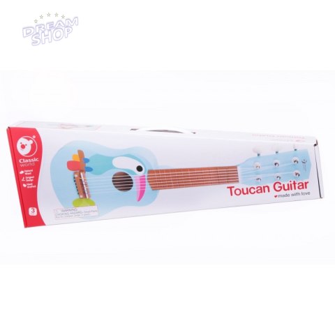 CLASSIC WORLD Drewniana Gitara Dla Dzieci Toucan