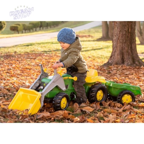 Rolly Toys Traktor na pedały John Deere z łyżką i przyczepą 2-5 Lat