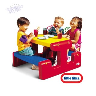 Little tikes Stół - Stolik piknikowy czerwono żółto niebieski