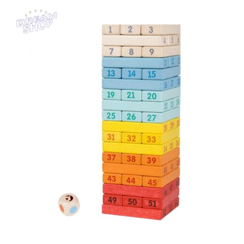 CLASSIC WORLD Drewniana Kolorowa Gra Wieża Deluxe Jenga