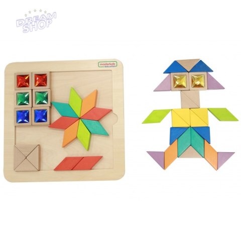 MASTERKIDZ Układanka Mozaika Nauka Kolorów i Kształtów Tangram